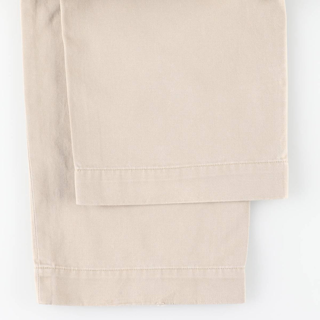 Ralph Lauren POLO by Ralph Lauren ANDREW PANT Two-pleat chino pants for men, equivalent to W34 cotton beige type brown Vintage Second Hand