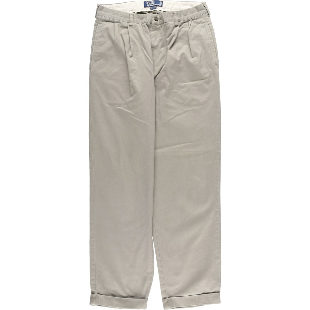 Ralph Lauren POLO by Ralph Lauren HAMMOND PANT Chino pants for men, equivalent to w34 cotton Beige type Vintage Second Hand