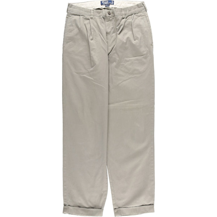 Ralph Lauren POLO by Ralph Lauren HAMMOND PANT Chino pants for men, equivalent to w34 cotton Beige type Vintage Second Hand