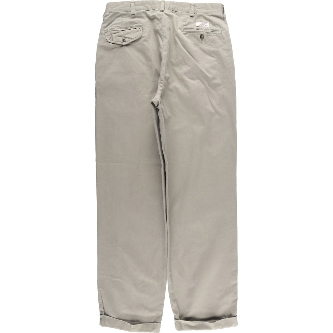 Ralph Lauren POLO by Ralph Lauren HAMMOND PANT Chino pants for men, equivalent to w34 cotton Beige type Vintage Second Hand