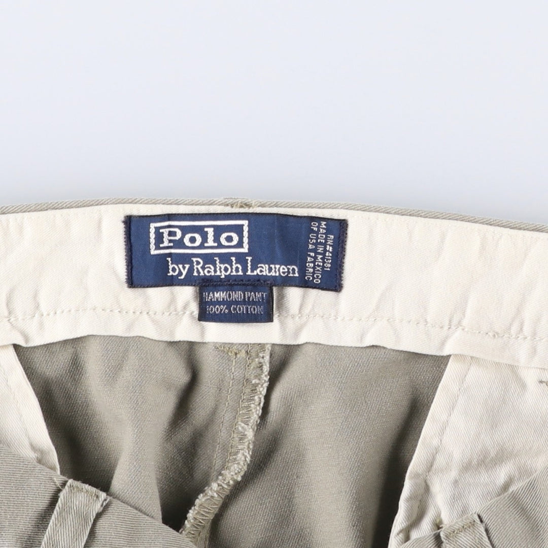 Ralph Lauren POLO by Ralph Lauren HAMMOND PANT Chino pants for men, equivalent to w34 cotton Beige type Vintage Second Hand