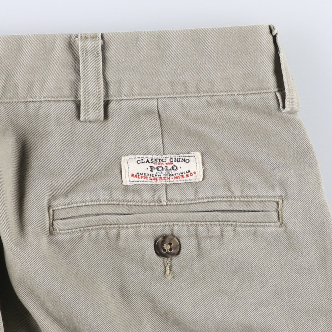 Ralph Lauren POLO by Ralph Lauren HAMMOND PANT Chino pants for men, equivalent to w34 cotton Beige type Vintage Second Hand