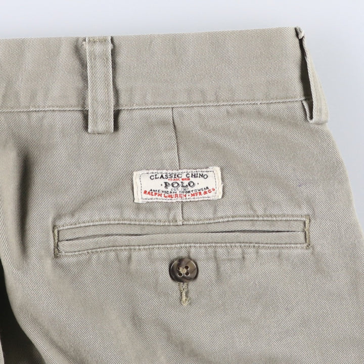 Ralph Lauren POLO by Ralph Lauren HAMMOND PANT Chino pants for men, equivalent to w34 cotton Beige type Vintage Second Hand