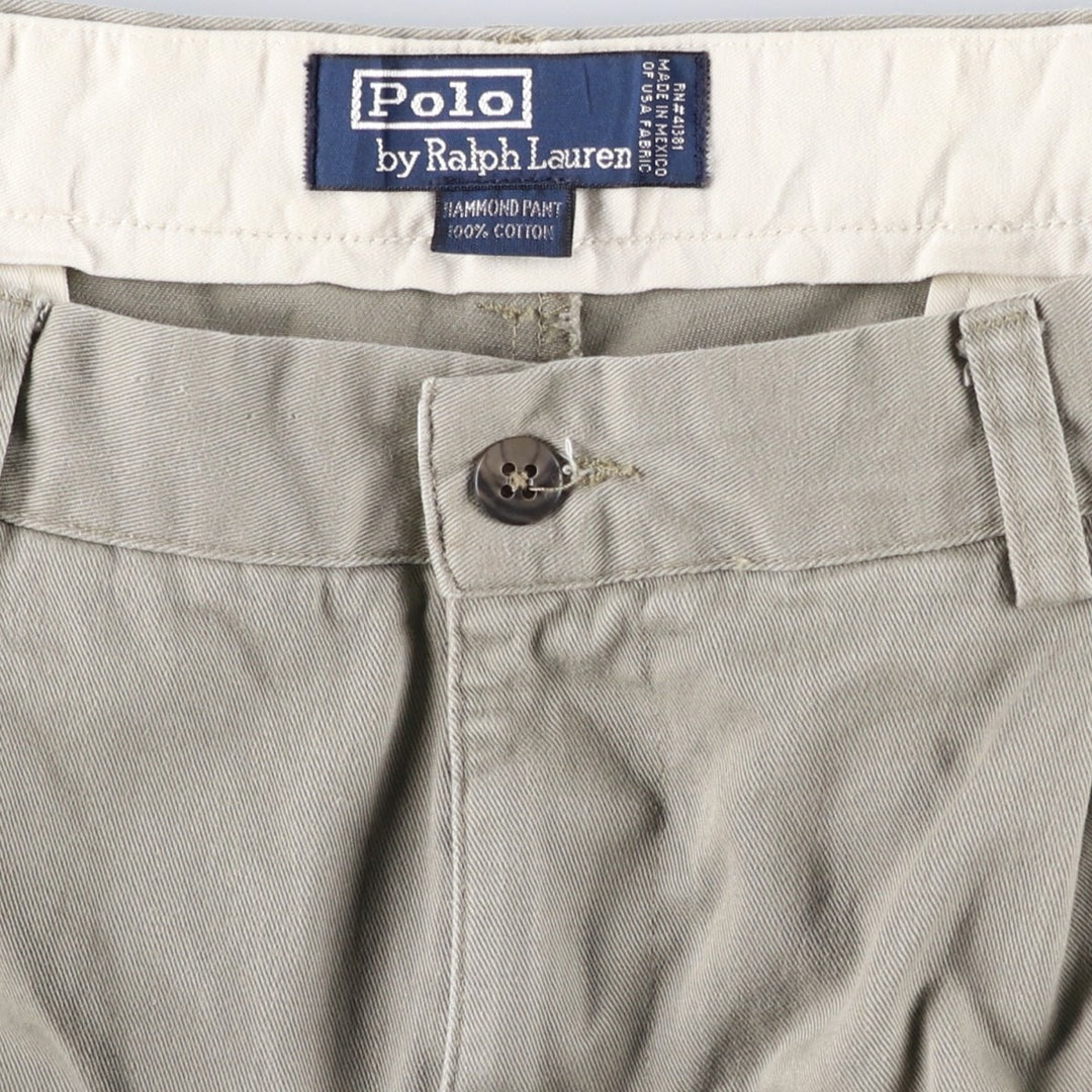 Ralph Lauren POLO by Ralph Lauren HAMMOND PANT Chino pants for men, equivalent to w34 cotton Beige type Vintage Second Hand