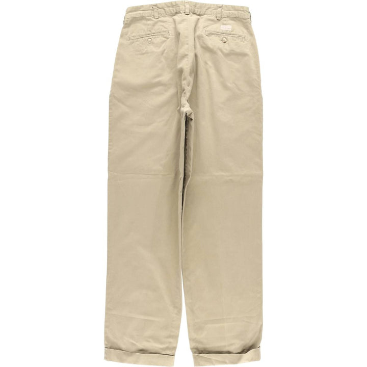 Ralph Lauren POLO by Ralph Lauren HAMMOND PANT, two-pleat chino pants, men's, w34 equivalent cotton beige type brown Vintage Second Hand