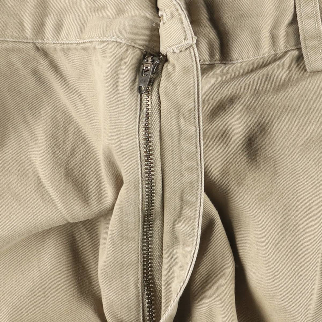 Ralph Lauren POLO by Ralph Lauren HAMMOND PANT, two-pleat chino pants, men's, w34 equivalent cotton beige type brown Vintage Second Hand