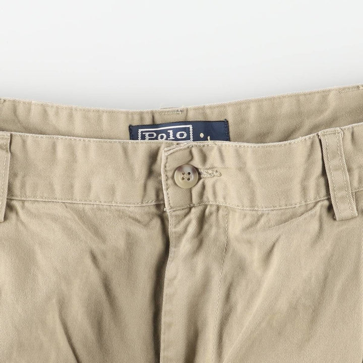 Ralph Lauren POLO by Ralph Lauren HAMMOND PANT, two-pleat chino pants, men's, w34 equivalent cotton beige type brown Vintage Second Hand