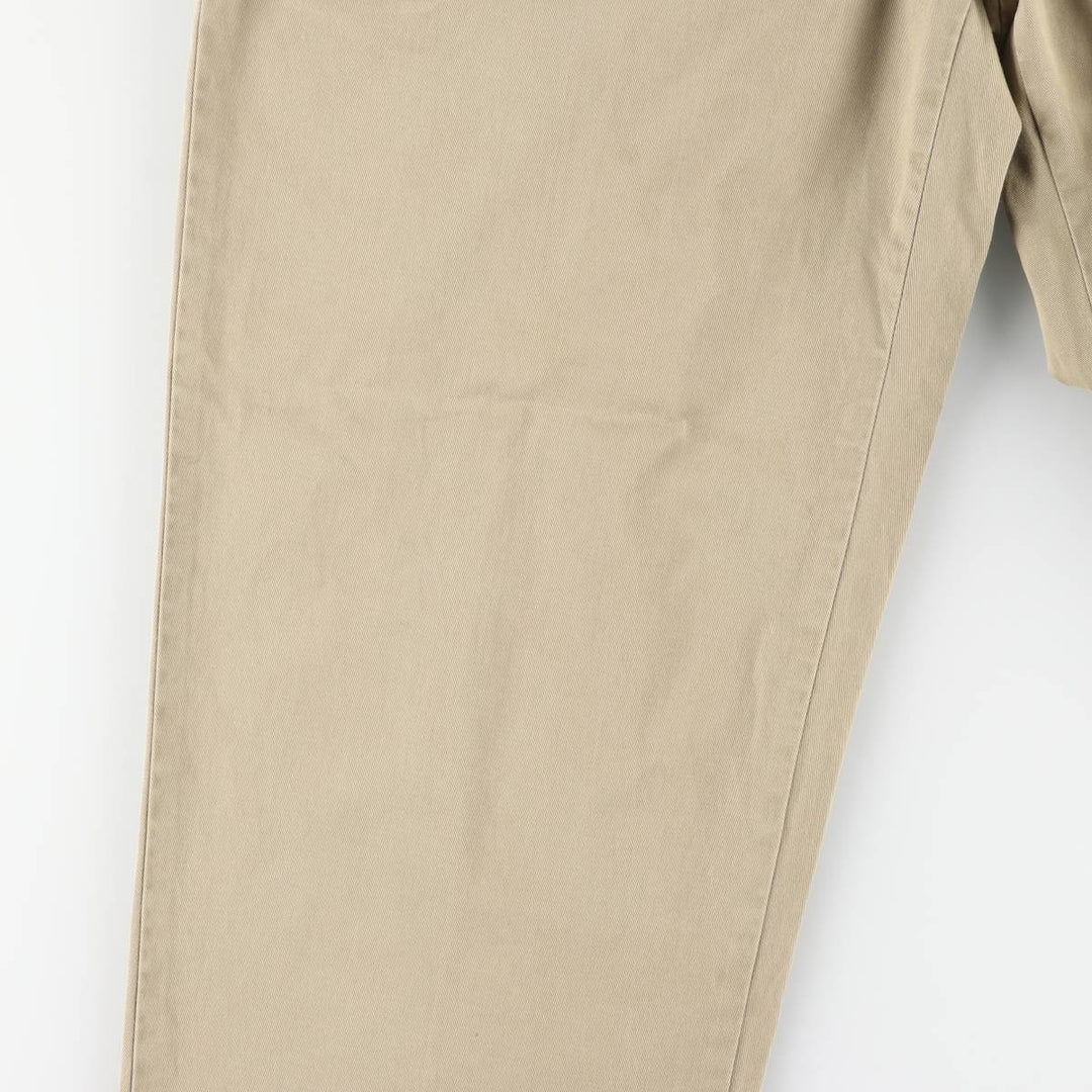 Ralph Lauren POLO by Ralph Lauren HAMMOND PANT, two-pleat chino pants, men's, w34 equivalent cotton beige type brown Vintage Second Hand