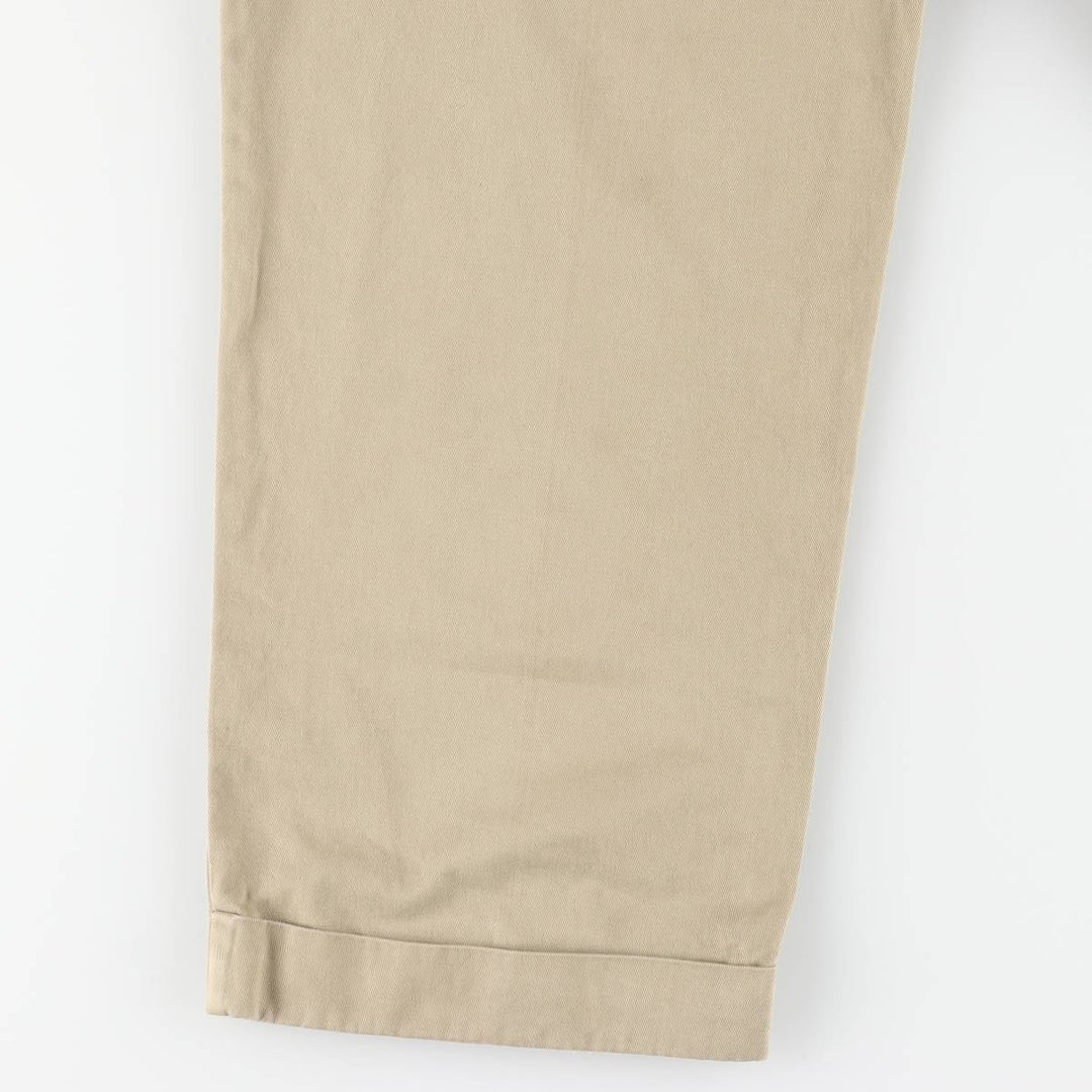 Ralph Lauren POLO by Ralph Lauren HAMMOND PANT, two-pleat chino pants, men's, w34 equivalent cotton beige type brown Vintage Second Hand