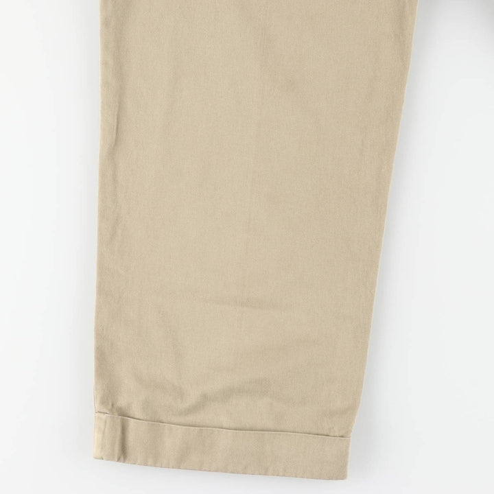 Ralph Lauren POLO by Ralph Lauren HAMMOND PANT, two-pleat chino pants, men's, w34 equivalent cotton beige type brown Vintage Second Hand
