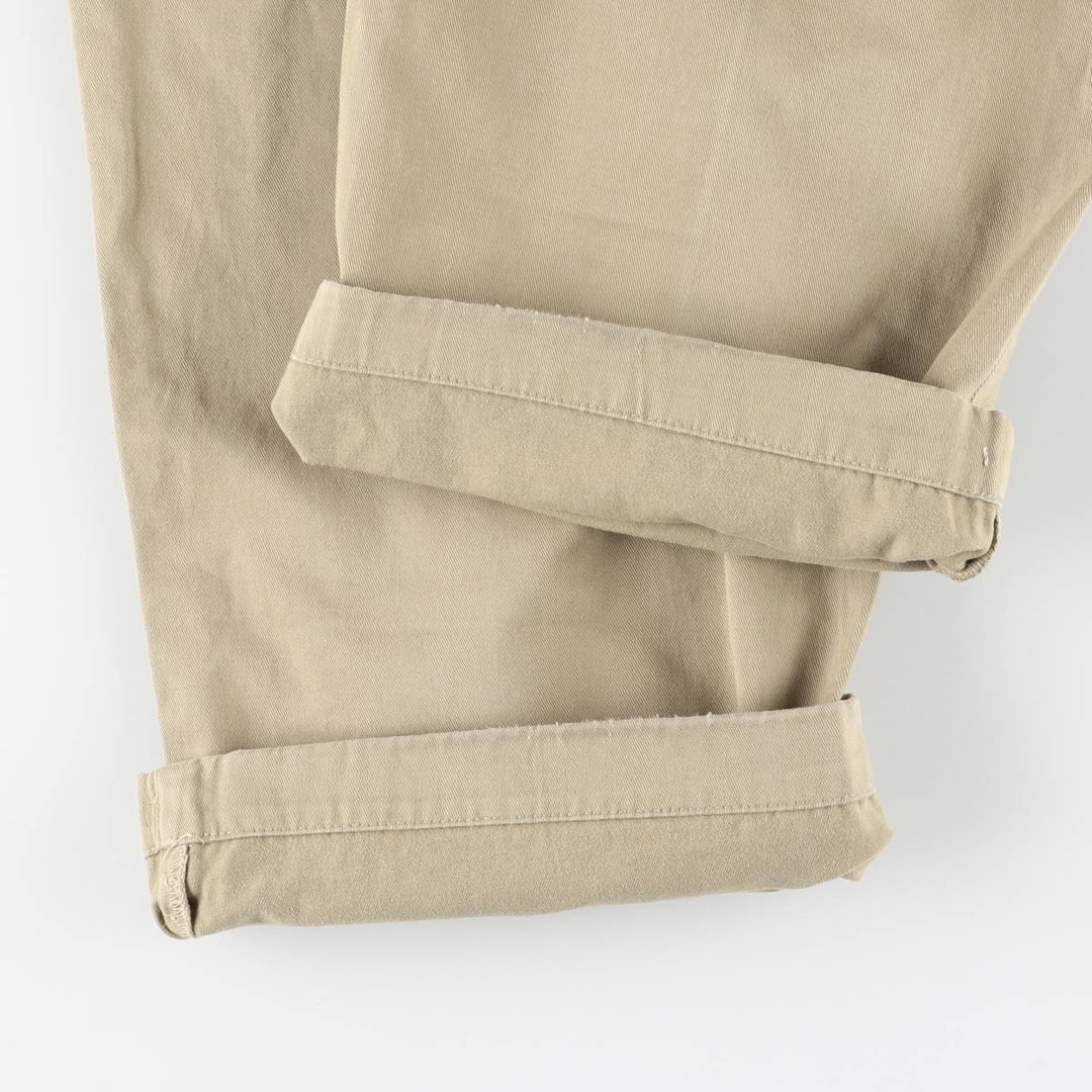 Ralph Lauren POLO by Ralph Lauren HAMMOND PANT, two-pleat chino pants, men's, w34 equivalent cotton beige type brown Vintage Second Hand