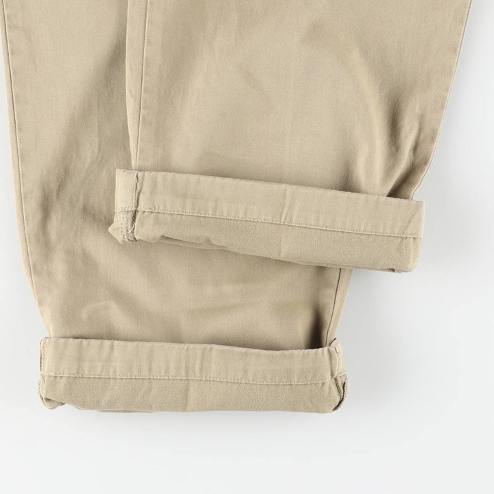 Ralph Lauren POLO by Ralph Lauren HAMMOND PANT, two-pleat chino pants, men's, w34 equivalent cotton beige type brown Vintage Second Hand