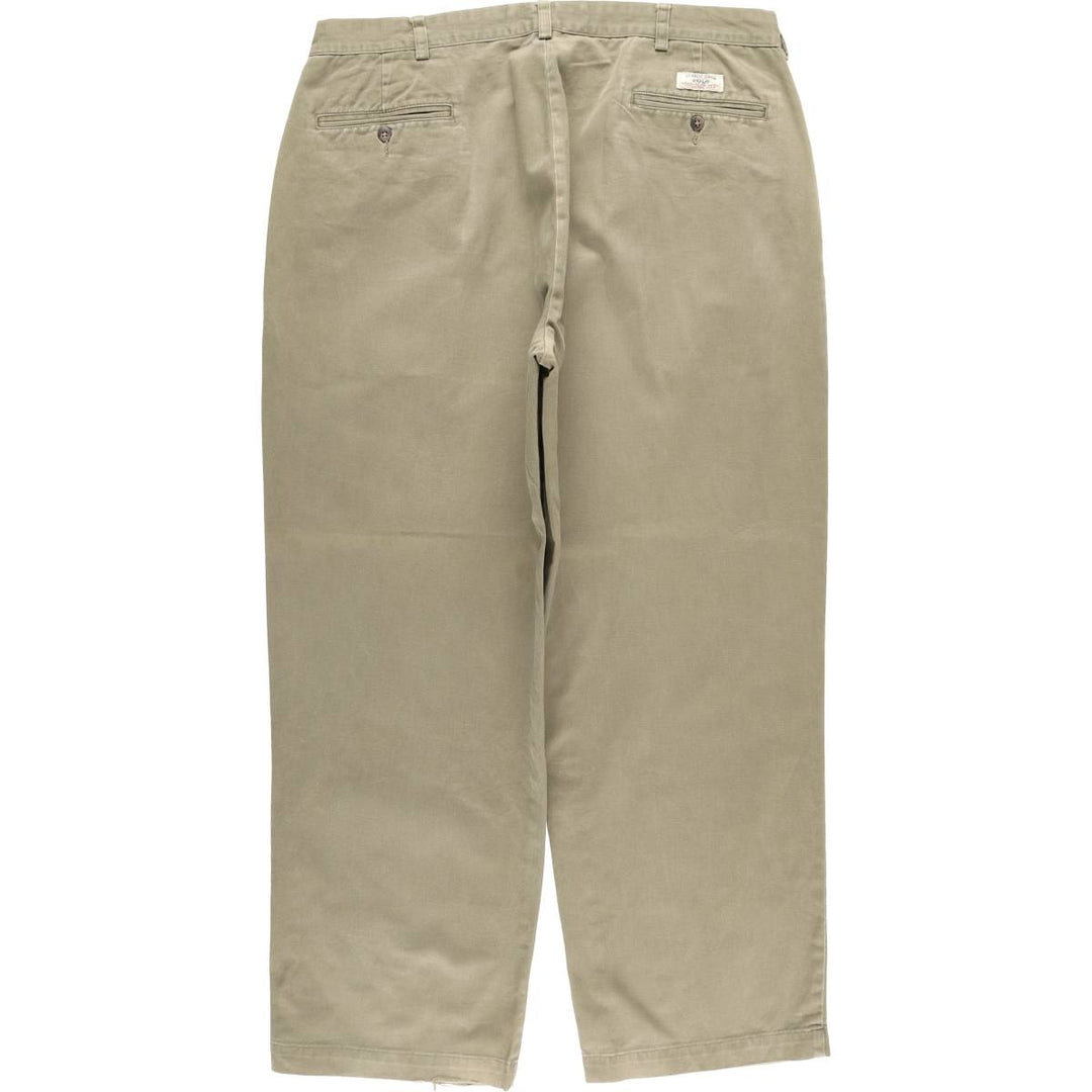 Ralph Lauren POLO by Ralph Lauren ANDREW PANT Two-pleat chino pants for men, equivalent to w37 cotton Khaki type Vintage Second Hand