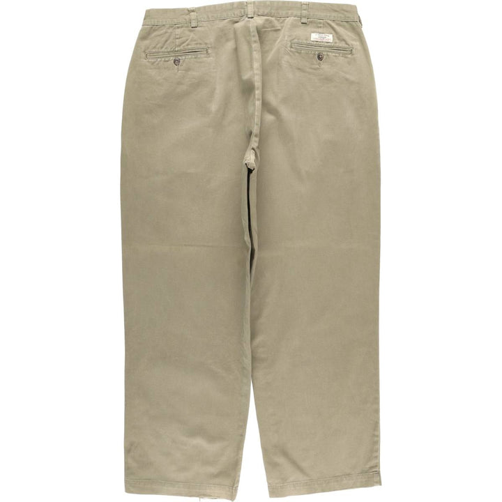 Ralph Lauren POLO by Ralph Lauren ANDREW PANT Two-pleat chino pants for men, equivalent to w37 cotton Khaki type Vintage Second Hand