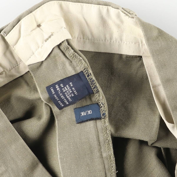 Ralph Lauren POLO by Ralph Lauren ANDREW PANT Two-pleat chino pants for men, equivalent to w37 cotton Khaki type Vintage Second Hand