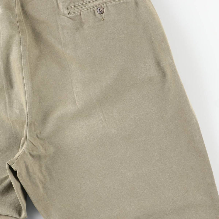 Ralph Lauren POLO by Ralph Lauren ANDREW PANT Two-pleat chino pants for men, equivalent to w37 cotton Khaki type Vintage Second Hand