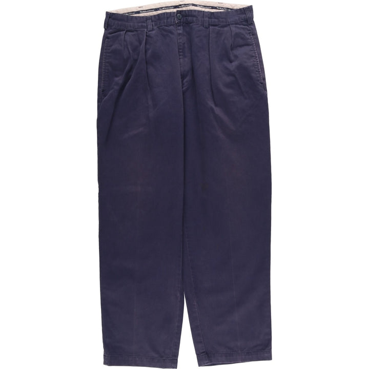 Ralph Lauren POLO RALPH LAUREN ANDREW PANT Two-pleat chino pants Men's size W34 cotton navy blue type Vintage Second Hand
