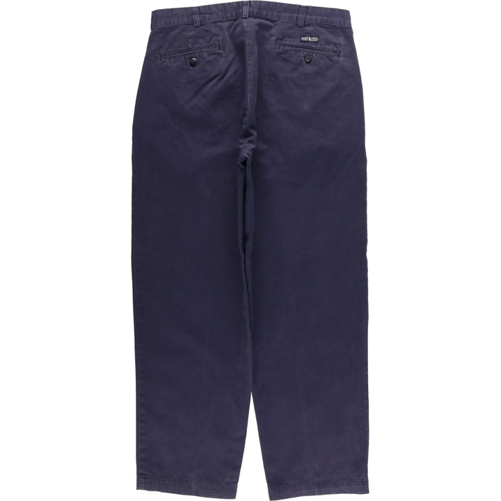 Ralph Lauren POLO RALPH LAUREN ANDREW PANT Two-pleat chino pants Men's size W34 cotton navy blue type Vintage Second Hand