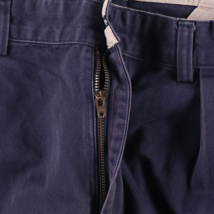 Ralph Lauren POLO RALPH LAUREN ANDREW PANT Two-pleat chino pants Men's size W34 cotton navy blue type Vintage Second Hand