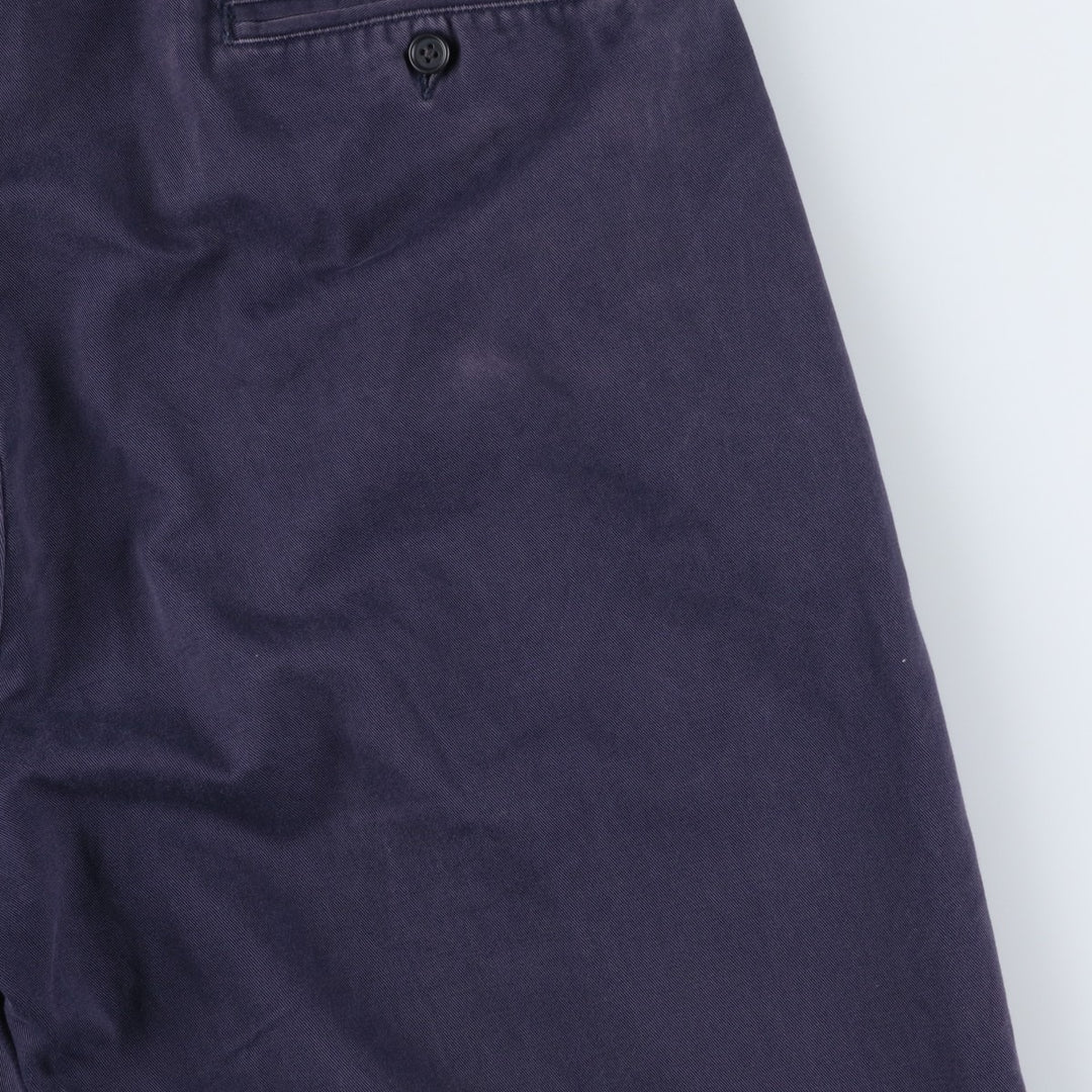 Ralph Lauren POLO RALPH LAUREN ANDREW PANT Two-pleat chino pants Men's size W34 cotton navy blue type Vintage Second Hand