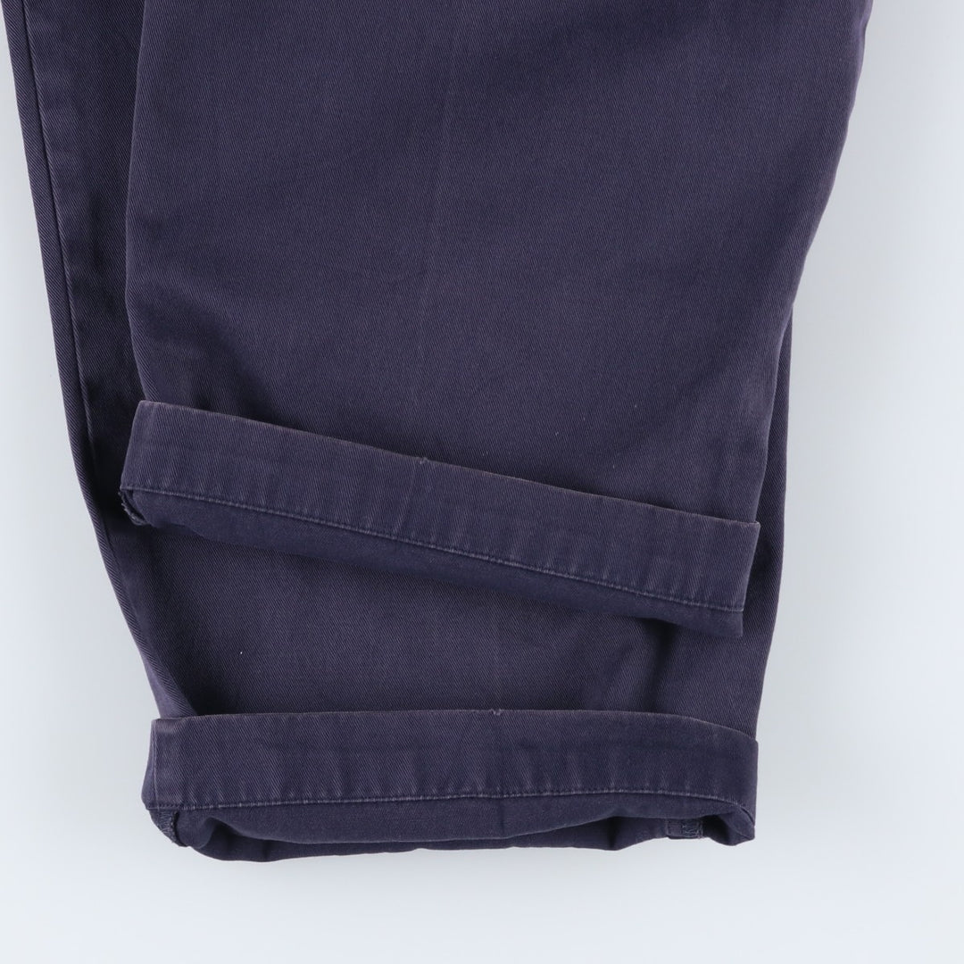 Ralph Lauren POLO RALPH LAUREN ANDREW PANT Two-pleat chino pants Men's size W34 cotton navy blue type Vintage Second Hand