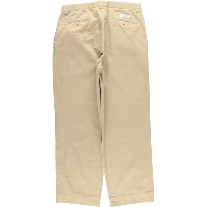 Ralph Lauren POLO by Ralph Lauren ANDREW PANT Two-pleat chino pants for men, equivalent to W34 cotton Beige type Vintage Second Hand