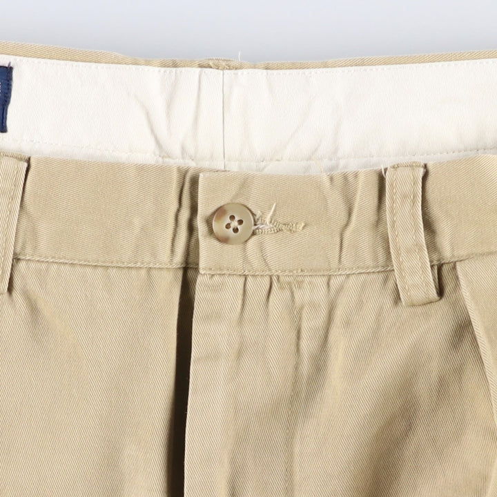 Ralph Lauren POLO by Ralph Lauren ANDREW PANT Two-pleat chino pants for men, equivalent to W34 cotton Beige type Vintage Second Hand