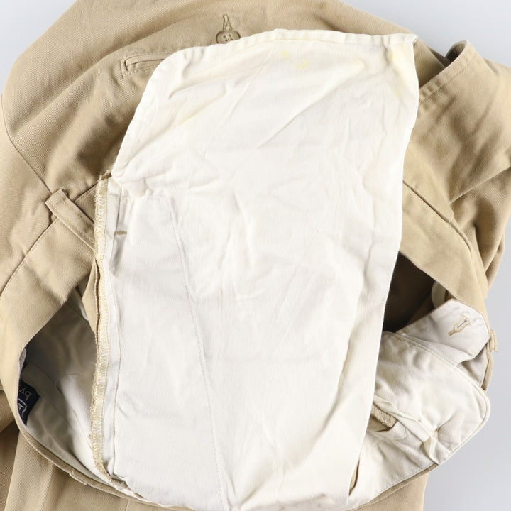 Ralph Lauren POLO by Ralph Lauren ANDREW PANT Two-pleat chino pants for men, equivalent to W34 cotton Beige type Vintage Second Hand