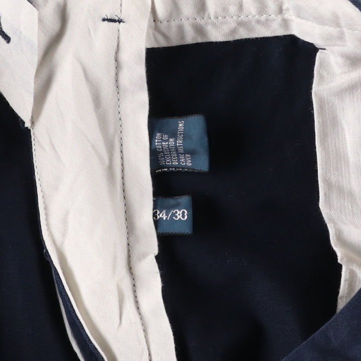 Ralph Lauren POLO by Ralph Lauren PRESTON PANT Chino pants for men, equivalent to w34 cotton navy blue type Vintage Second Hand
