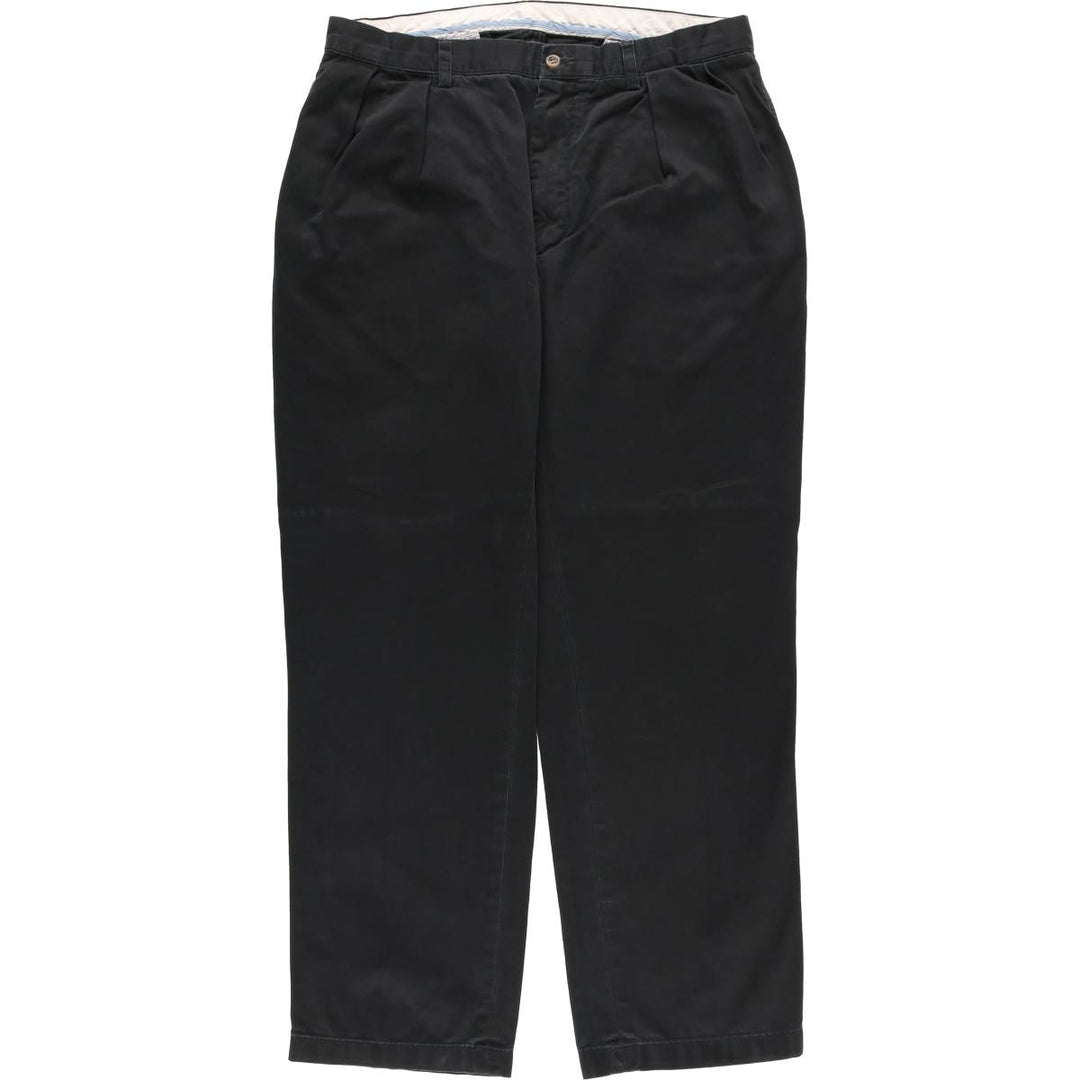 Ralph Lauren POLO RALPH LAUREN CLASSIC FIT PLEATED Two-Pleat Chino Pants, Men's Size W34 (approx.) unclear black type Vintage Second Hand