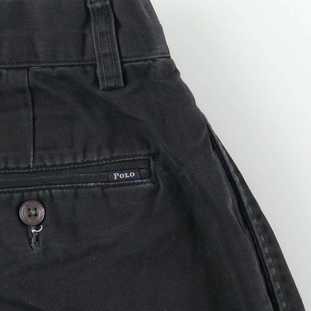Ralph Lauren POLO RALPH LAUREN CLASSIC FIT PLEATED Two-Pleat Chino Pants, Men's Size W34 (approx.) unclear black type Vintage Second Hand