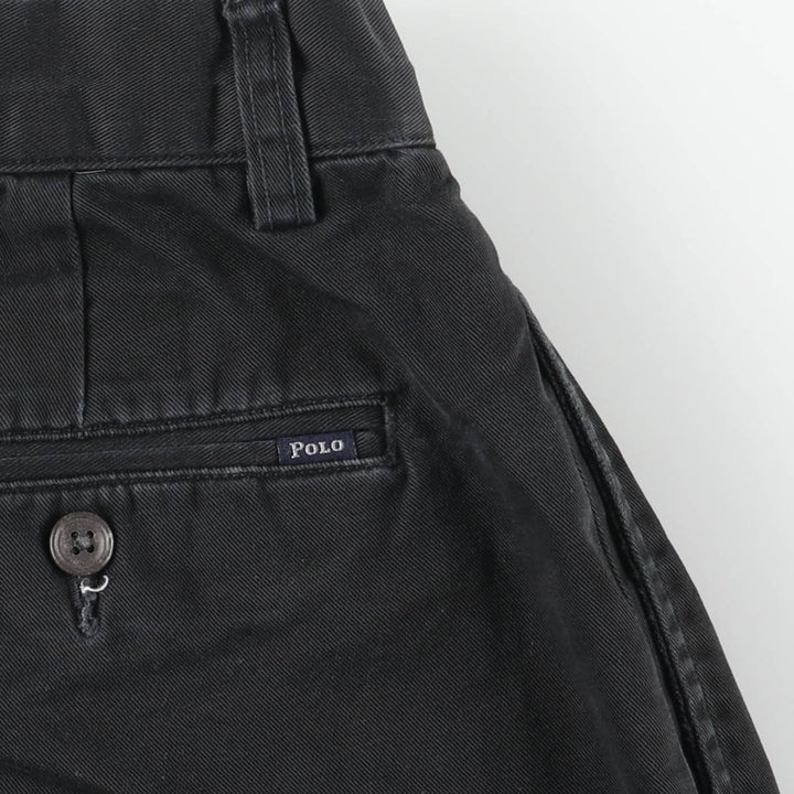 Ralph Lauren POLO RALPH LAUREN CLASSIC FIT PLEATED Two-Pleat Chino Pants, Men's Size W34 (approx.) unclear black type Vintage Second Hand