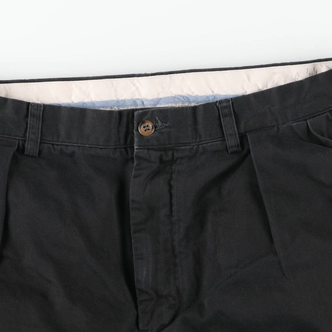 Ralph Lauren POLO RALPH LAUREN CLASSIC FIT PLEATED Two-Pleat Chino Pants, Men's Size W34 (approx.) unclear black type Vintage Second Hand
