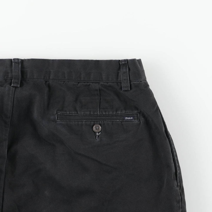 Ralph Lauren POLO RALPH LAUREN CLASSIC FIT PLEATED Two-Pleat Chino Pants, Men's Size W34 (approx.) unclear black type Vintage Second Hand