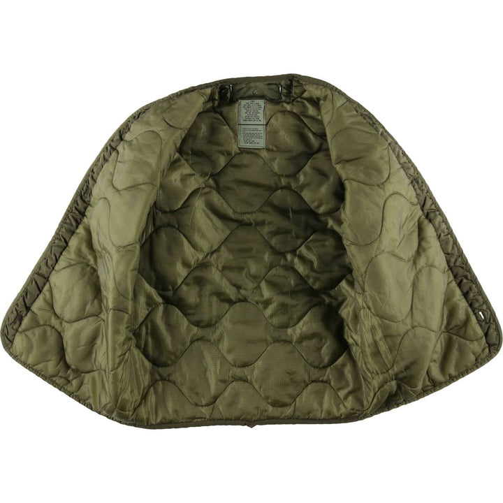1980'S US Military Issue Padded Military Liner Jacket, Made in USA, X-SMALL (equivalent to Women's XS), Vintage Nylon Khaki type Vintage Second Hand