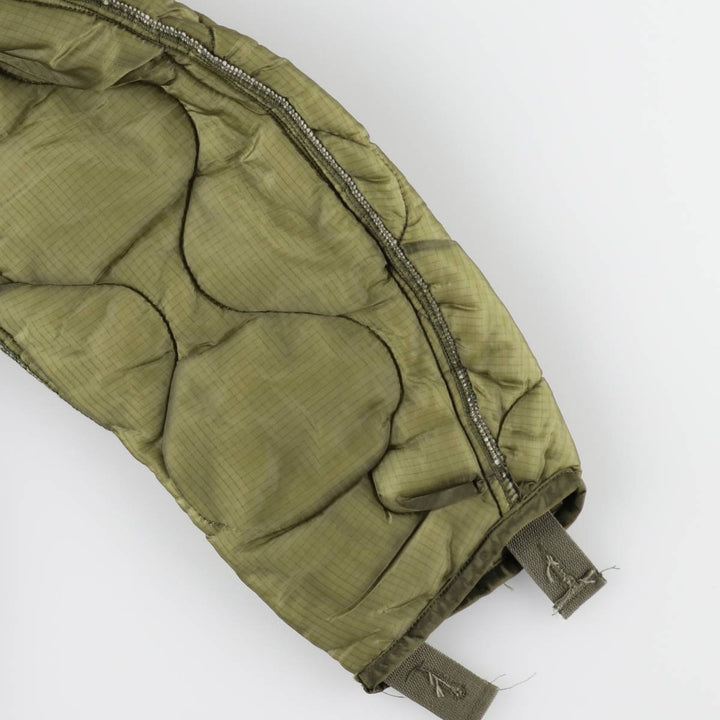 1980'S US Military Issue Padded Military Liner Jacket, Made in USA, X-SMALL (equivalent to Women's XS), Vintage Nylon Khaki type Vintage Second Hand
