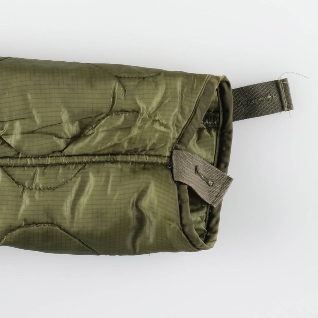1980'S US Military Issue Padded Military Liner Jacket, Made in USA, X-SMALL (equivalent to Women's XS), Vintage Nylon Khaki type Vintage Second Hand