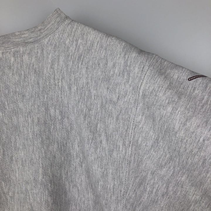 90'S Champion Reverse Weave College Sweatshirt with Embroidered Tag and Triple Print, Made in USA, Men's Size XL cotton gray type Vintage Second Hand