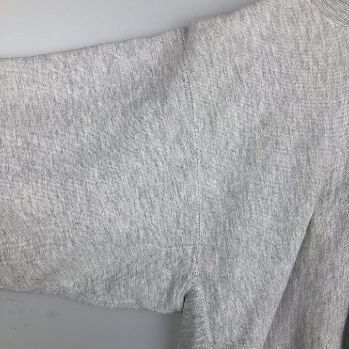 90'S Champion Reverse Weave College Sweatshirt with Embroidered Tag and Triple Print, Made in USA, Men's Size XL cotton gray type Vintage Second Hand