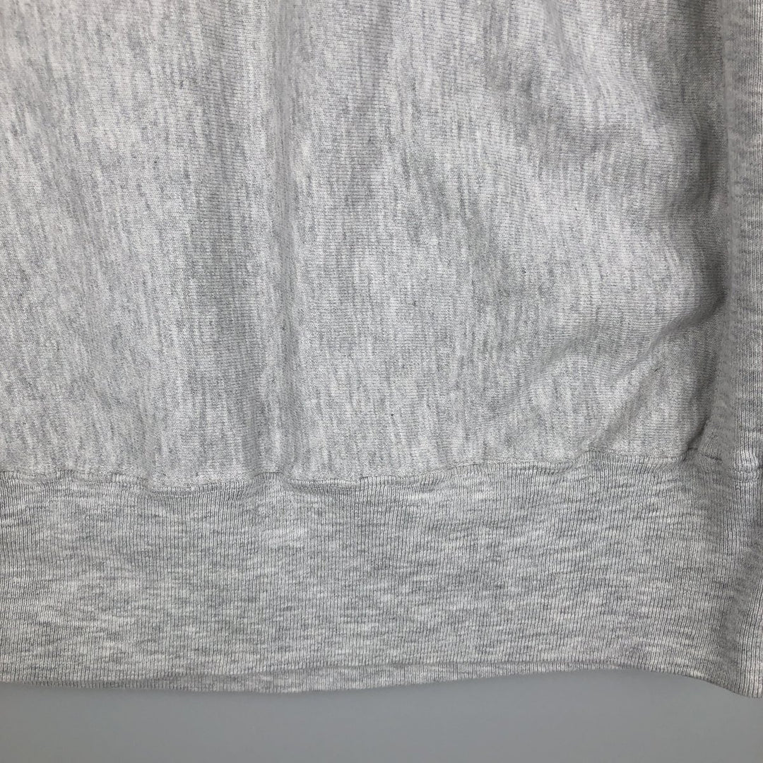 90'S Champion Reverse Weave College Sweatshirt with Embroidered Tag and Triple Print, Made in USA, Men's Size XL cotton gray type Vintage Second Hand