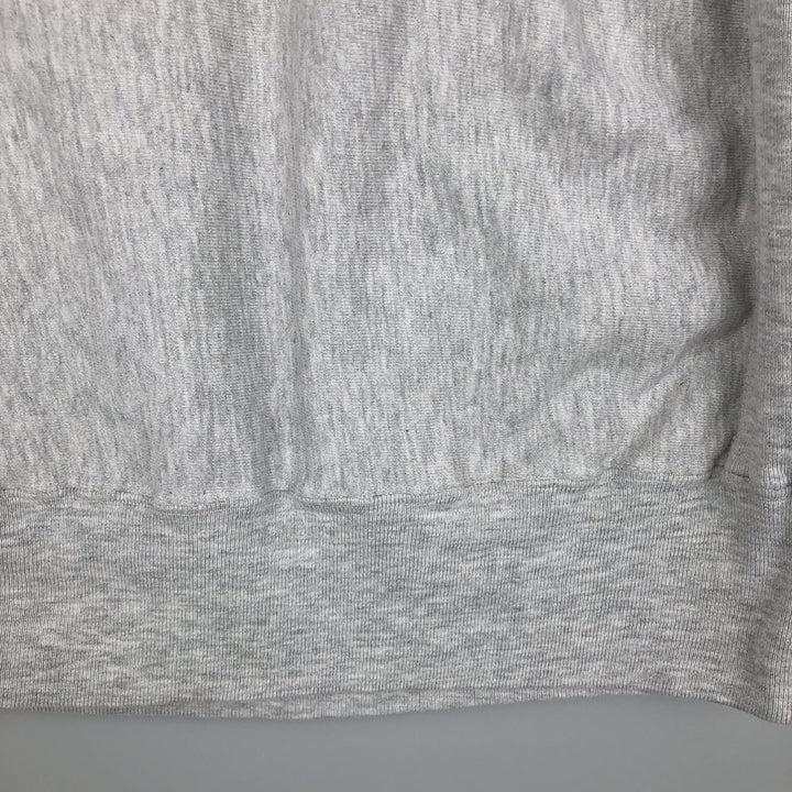 90'S Champion Reverse Weave College Sweatshirt with Embroidered Tag and Triple Print, Made in USA, Men's Size XL cotton gray type Vintage Second Hand