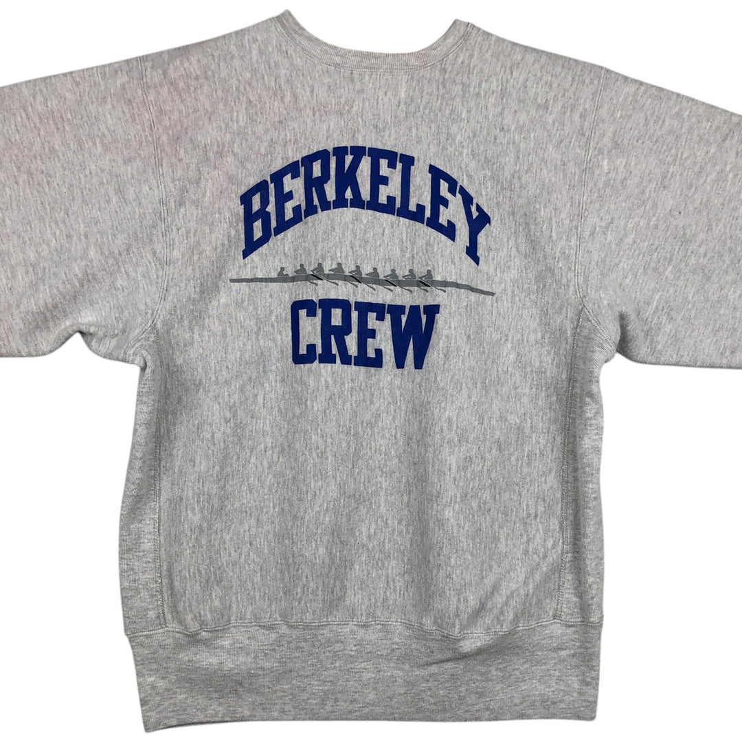 90'S Champion Reverse Weave College Sweatshirt with Embroidered Tag and Triple Print, Made in USA, Men's Size XL cotton gray type Vintage Second Hand