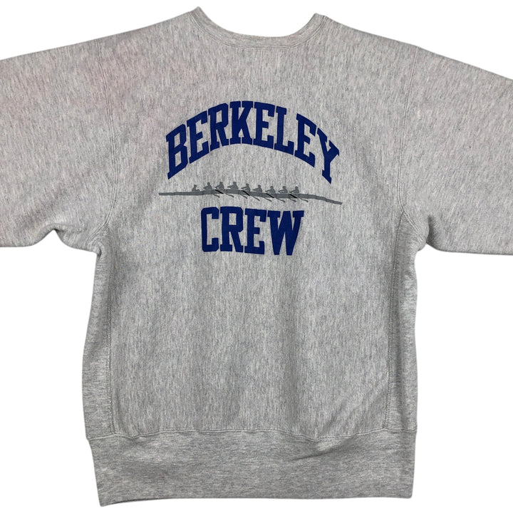90'S Champion Reverse Weave College Sweatshirt with Embroidered Tag and Triple Print, Made in USA, Men's Size XL cotton gray type Vintage Second Hand