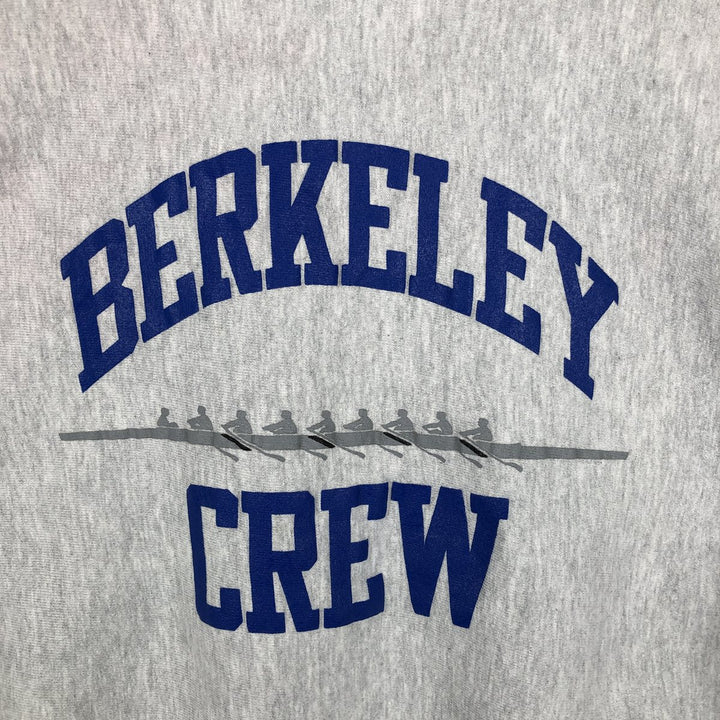 90'S Champion Reverse Weave College Sweatshirt with Embroidered Tag and Triple Print, Made in USA, Men's Size XL cotton gray type Vintage Second Hand