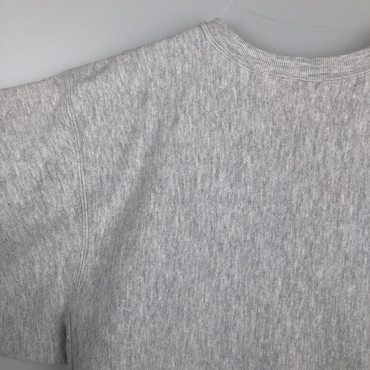90'S Champion Reverse Weave College Sweatshirt with Embroidered Tag and Triple Print, Made in USA, Men's Size XL cotton gray type Vintage Second Hand