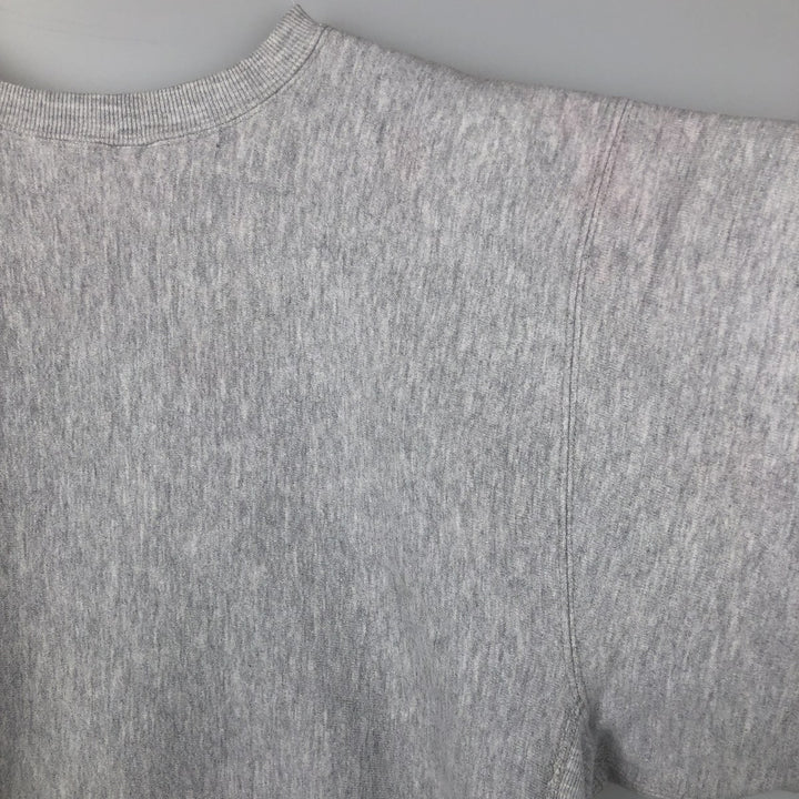 90'S Champion Reverse Weave College Sweatshirt with Embroidered Tag and Triple Print, Made in USA, Men's Size XL cotton gray type Vintage Second Hand