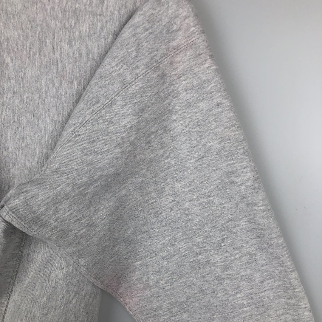 90'S Champion Reverse Weave College Sweatshirt with Embroidered Tag and Triple Print, Made in USA, Men's Size XL cotton gray type Vintage Second Hand