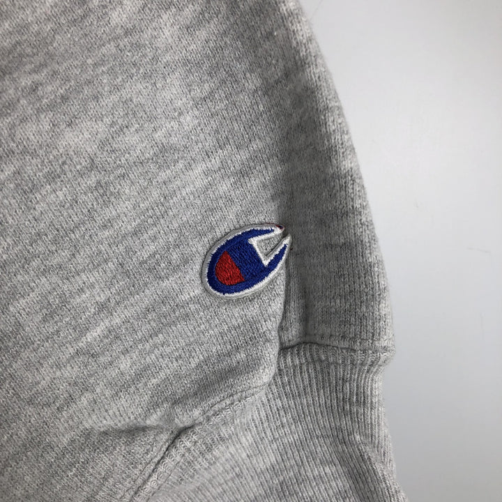 90'S Champion Reverse Weave Embroidered Tag Boston University College Sweatshirt, Made in USA, Men's XXL equivalent. cotton gray type Vintage Second Hand