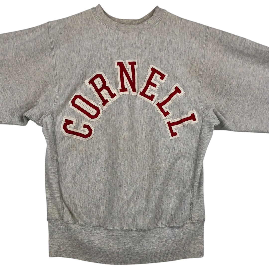 90'S Champion Reverse Weave Embroidered Tag Logo Sweatshirt Trainer Made in USA Men's L Size Vintage cotton gray type Vintage Second Hand