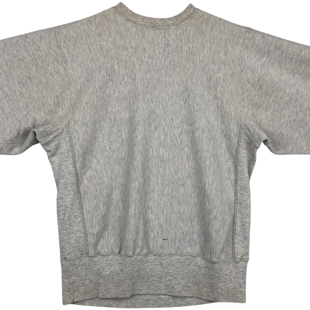 90'S Champion Reverse Weave Embroidered Tag Logo Sweatshirt Trainer Made in USA Men's L Size Vintage cotton gray type Vintage Second Hand